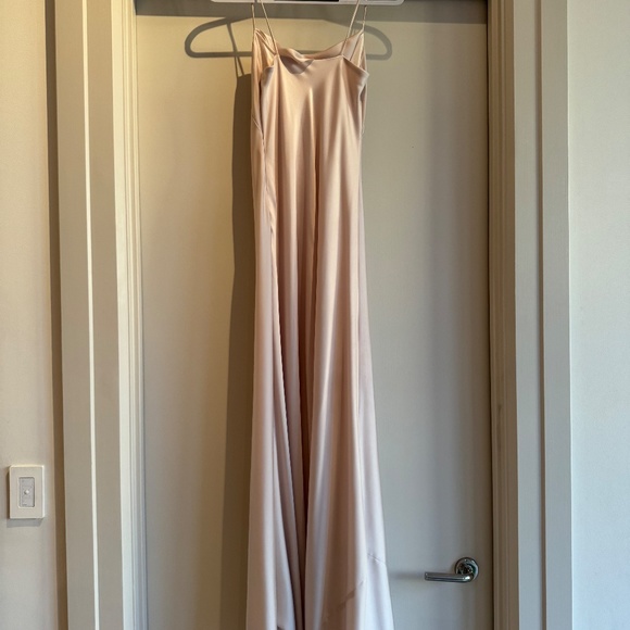 Watters Designs "Sonya" Charmeuse Bridesmaid Dress in Ballet Slipper - Picture 3 of 4